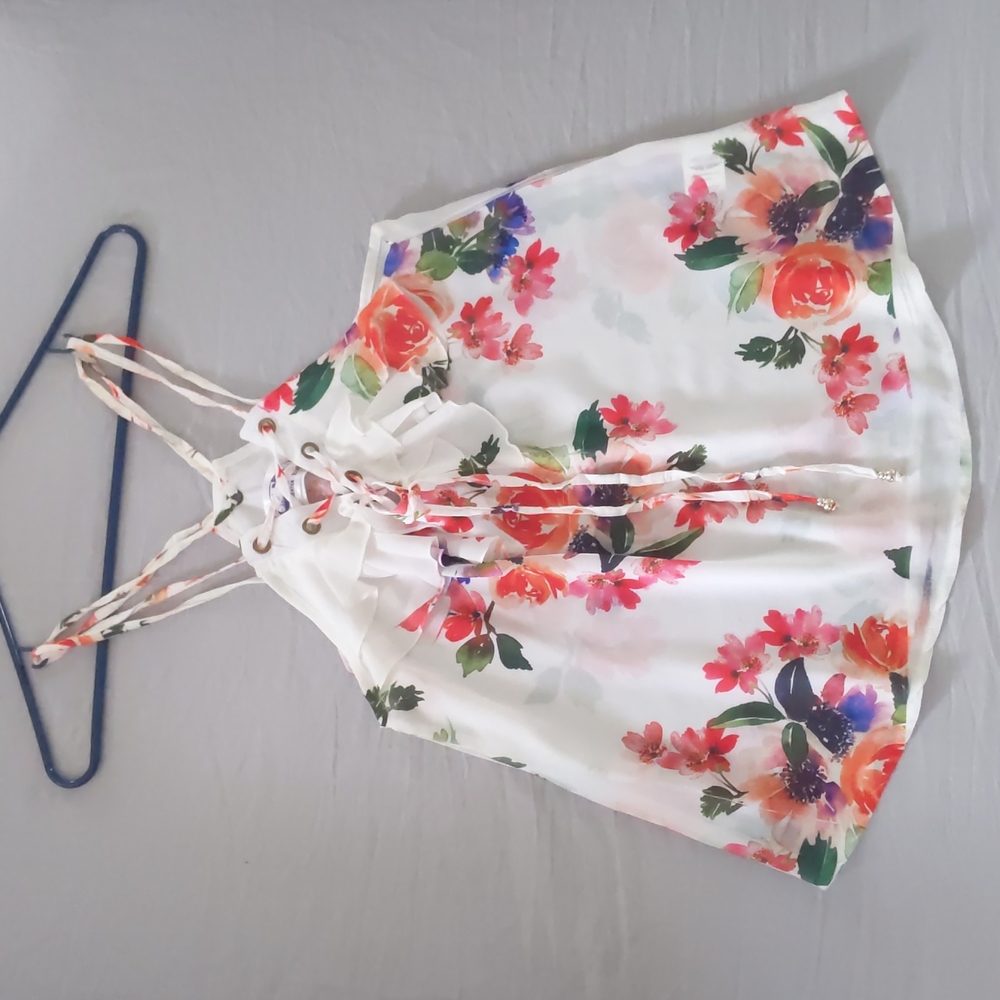 Tejiestilo floral women's spaghetti strap tank top